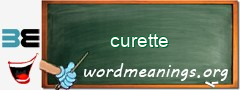 WordMeaning blackboard for curette